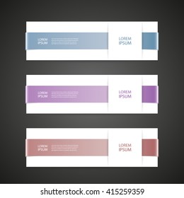 set of colorful vector banners