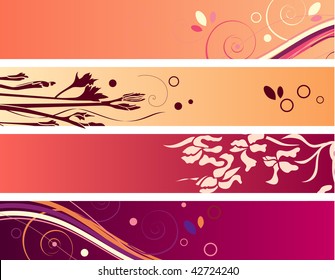 set of colorful vector banners
