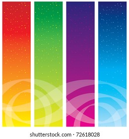 Set of colorful vector banners, vector