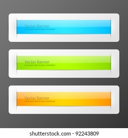 set of colorful vector banners