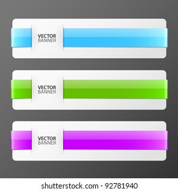 set of colorful vector banners