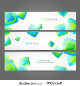 set of colorful vector banners