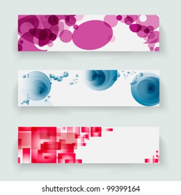 Set of colorful vector banners