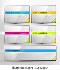 conjunto de banners vectoriales coloridos para el diseño web