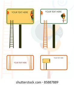 Set of colorful vector billboards