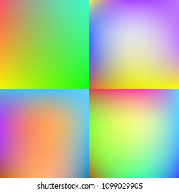 set of colorful vector blurry backgrounds