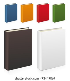 Set of colorful vector books