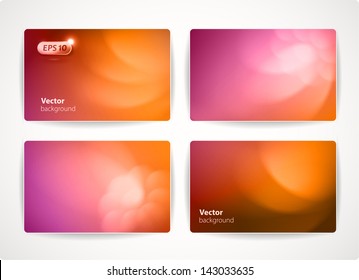 Set of colorful vector business cards (credit or discount cards).