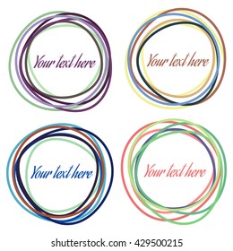 Set of colorful vector circles. Abstract vector banners and design elements.

