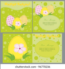 A set of colorful vector easter cards