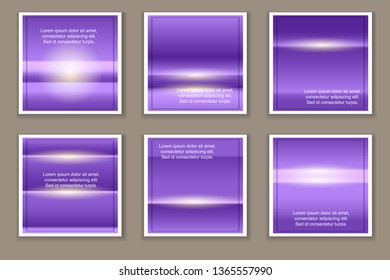 Set of colorful vector gradient posters.