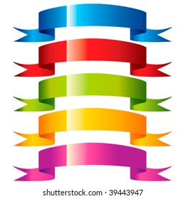 Set of colorful vector holiday ribbons