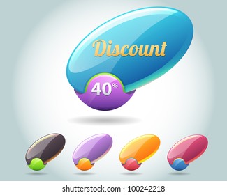 Set of colorful vector Icon Ball