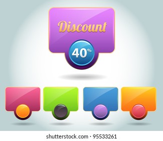 Set of colorful vector Icon Ball