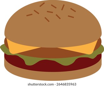 A set of colorful vector icons of fast food items including burger, fries, hot dogs, drinks, sauces, and packaging. Perfect for restaurant, delivery, and food app designs.