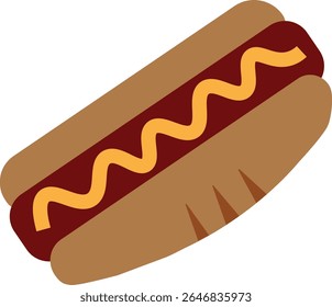 A set of colorful vector icons of fast food items including burger, fries, hot dogs, drinks, sauces, and packaging. Perfect for restaurant, delivery, and food app designs.