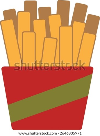 A set of colorful vector icons of fast food items including burger, fries, hot dogs, drinks, sauces, and packaging. Perfect for restaurant, delivery, and food app designs.