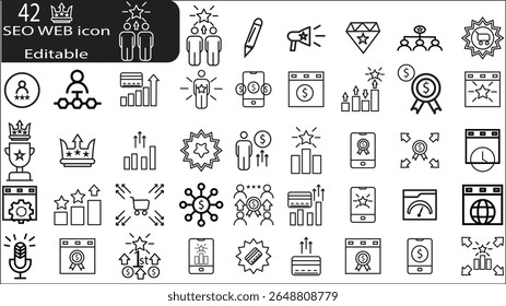 Conjunto de iconos vectoriales coloridos para el Web y el diseño móvil, incluidos los símbolos de la música, el teléfono, las redes sociales y el fondo divertido y sin fisuras del patrón
