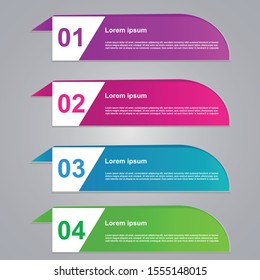 Satz von Infografik-Entwürfen für farbige Vektorillustration