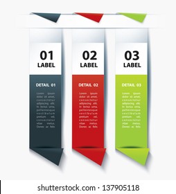 Set of Colorful Vector label paper tags