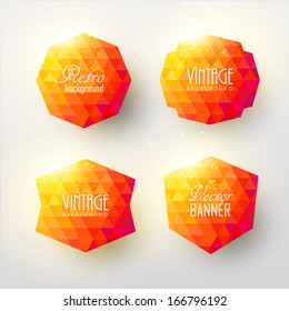 Set of colorful vector labels