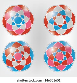 Set of colorful vector ornaments