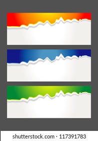 Set of Colorful Vector Sample banner set for various options