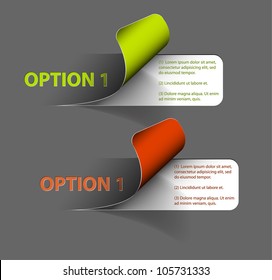 Set of Colorful Vector Sample stickers for various options (dark version)