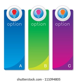 Set of Colorful Vector Sample stickers for various options
