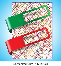 Set of Colorful Vector Sample stickers for various options