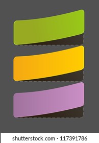 Set of Colorful Vector Sample stickers for various options