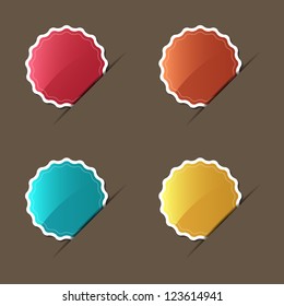 Set of Colorful Vector Sample stickers