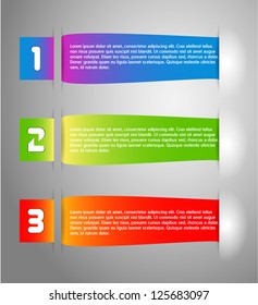 Set of colorful vector sample stickers signs