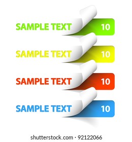 Set of Colorful Vector Sample stickers