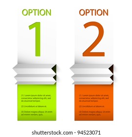 Set of Colorful Vector Sample stickers for various options