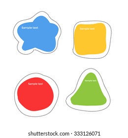 Set of colorful vector shapes