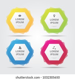 Set of colorful vector shapes. Abstract vector banners. Design elements.