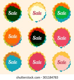 Set of colorful vector shapes. Abstract vector design elements.