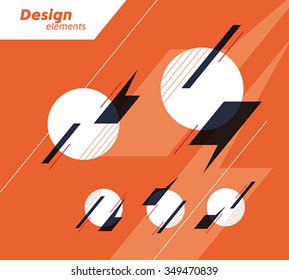 Set of colorful vector shapes. Abstract vector banners. Design elements.