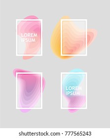 Set of colorful vector shapes. Abstract vector banners.