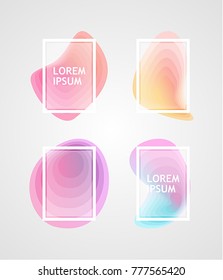 Set of colorful vector shapes. Abstract vector banners.