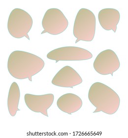 Set colorful vector speech bubbles ,speaking or talk bubble on a white background.