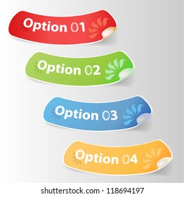 Set of colorful Vector sticker. eps 10