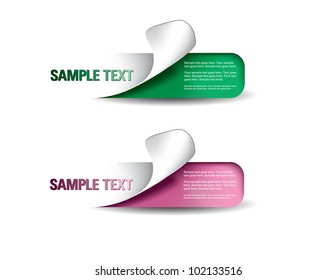 Set of Colorful Vector stickers.