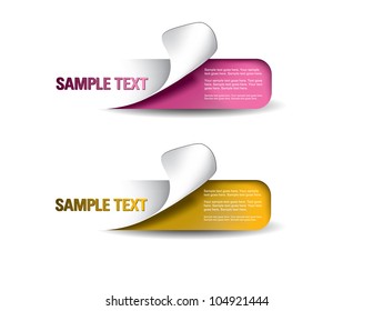 Set of Colorful Vector stickers.