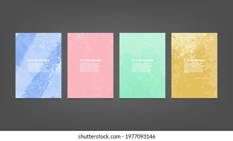 Set of colorful vector watercolor backgrounds for poster, brochure or flyer, Bundle of watercolor posters, flyers or cards. Banner template.