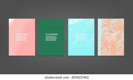 Set of colorful vector watercolor backgrounds for poster, brochure or flyer, Bundle of watercolor posters, flyers or cards. Banner template.