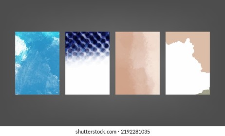 Set of colorful vector watercolor backgrounds for poster, brochure or flyer, Bundle of watercolor posters, flyers or cards. Banner template.