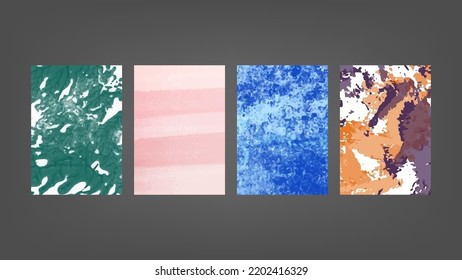 Set of colorful vector watercolor backgrounds for poster, brochure or flyer, Bundle of watercolor posters, flyers or cards. Banner template.