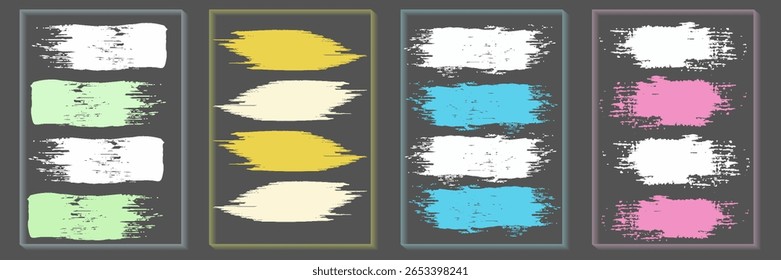 Set of colorful vector watercolor backgrounds for poster, brochure or flyer, Bundle of watercolor posters, flyers or cards. Banner template.